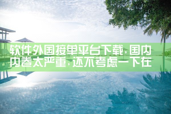 软件外国接单平台下载|糖心Vlog