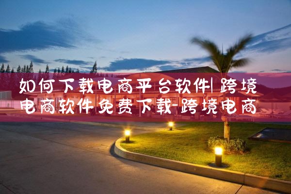 如何下载电商平台软件|P站专业版